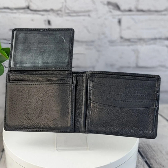 Vintage 90s Polo Ralph Lauren leather wallet, black, 2 / dual ID window, CCW LTC - Picture 3 of 10